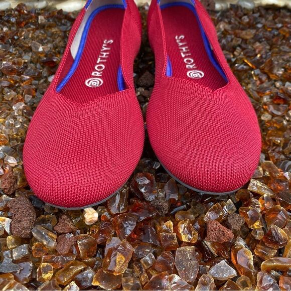 Rothy's Red The Flat Slip On Shoe. Size 9.5. NWOT! Retail $129 - Picture 5 of 6